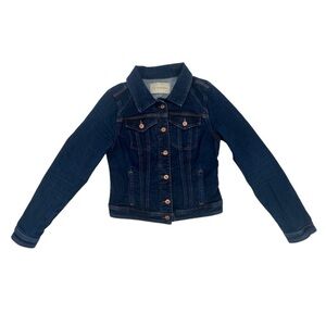 Pilcro And The Letterpress Pointed Collar Denim Jean Jacket Size Small Women's